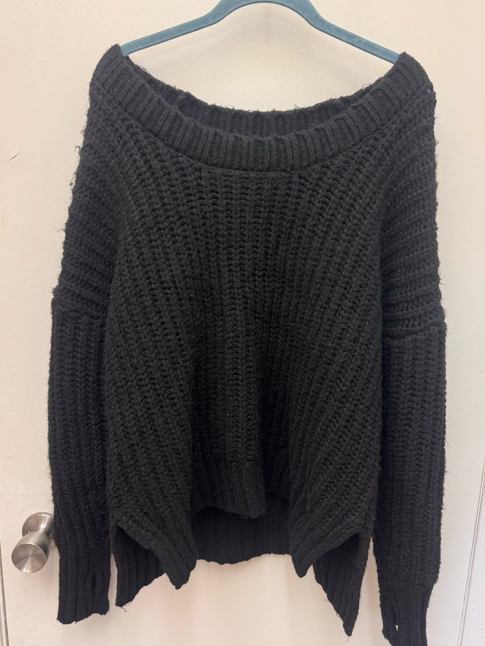 Aerie chunky black sweater